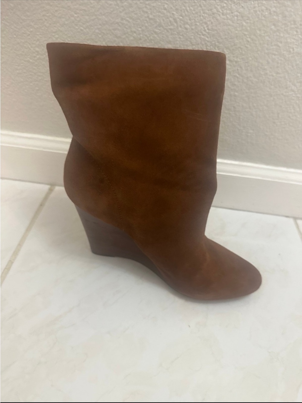 Michael kors Brown Suede Wedge Ankle Boots - Women